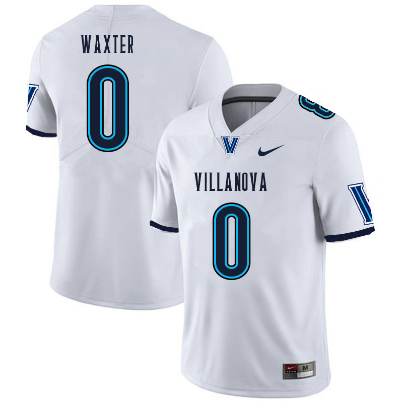 Men #0 Isas Waxter Villanova Wildcats College Football Jerseys Sale-White